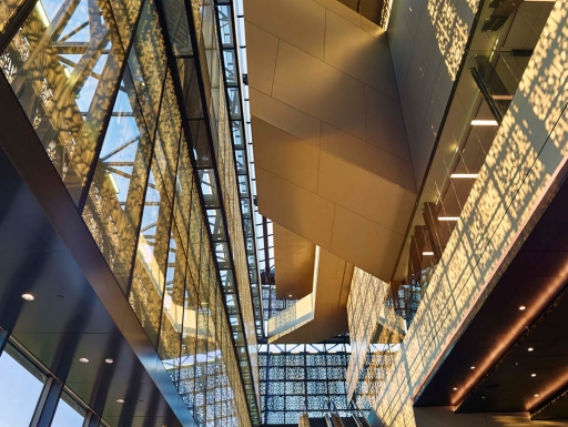 Image: Looking up to the stylized architecture of the National Museum of African-American History and Culture. Words: Grade 6–8